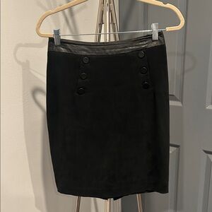 Elegant Black  Skirt by H & M‎ faux suede look.
